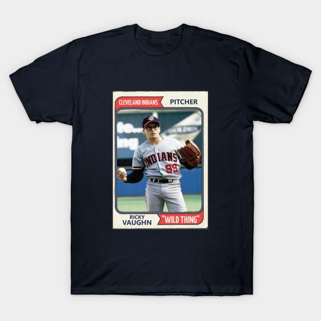 Major League Ricky Vaughn Baseball Card T-Shirt by Bigfinz